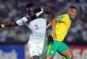 Una fase del match tra Senegal e Sudafrica