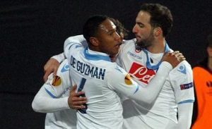 L'esultanza dei giocatori del Napoli | Foto Twitter