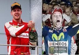 Vettel e Rossi, l’Italia dei motori fa festa