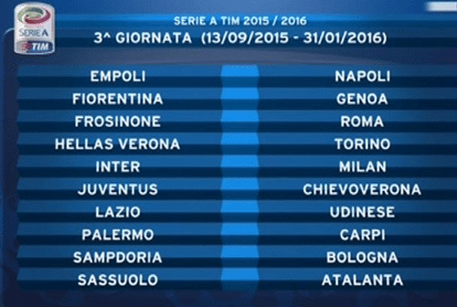 3° Giornata Serie A 2015/16 | Foto SportMediaset.it