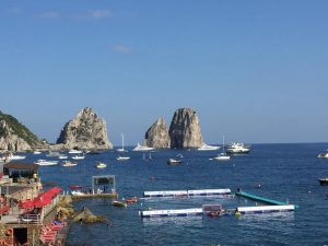 Italia-Spagna nel mare di Capri