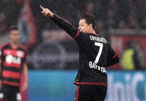 Hernandez, autore di una doppietta nel match Bayer Leverkusen-Roma