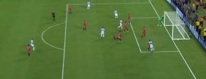 Occasione d'oro per Aguero che di testa poteva segnare il gol che valeva la Coppa America | Foto Twitter