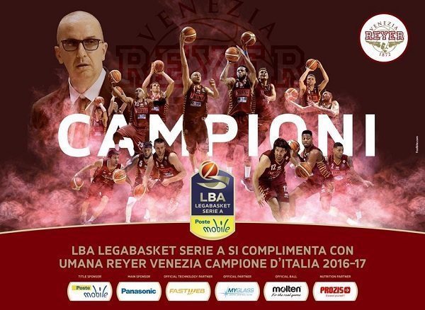 Basket, la Reyer Venezia è Campione d’Italia