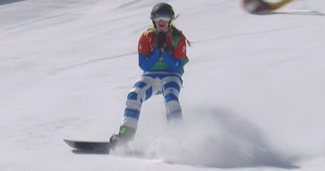 Michela Moioli con il suo Snowboard trionfa a Pyeongchang