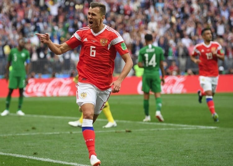 Russia 2018, esordio con goleada per i padroni di casa