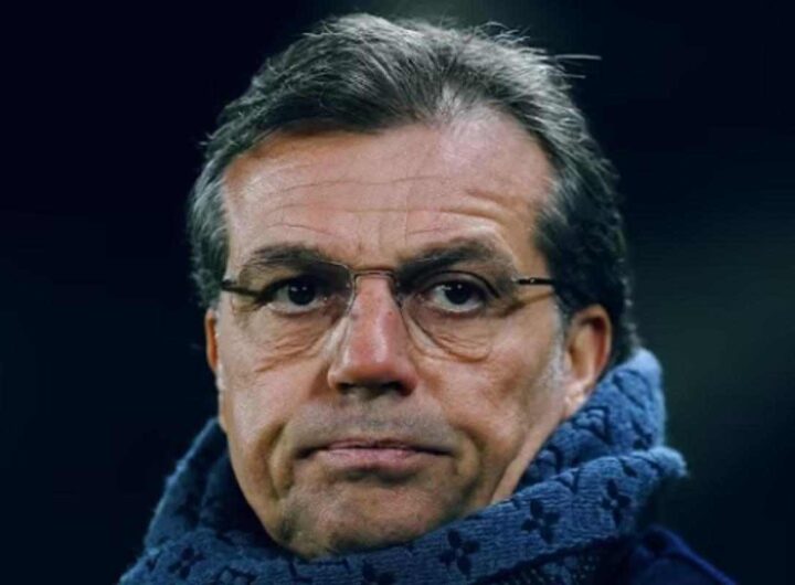 Cristiano Giuntoli prima di una gara della Juve