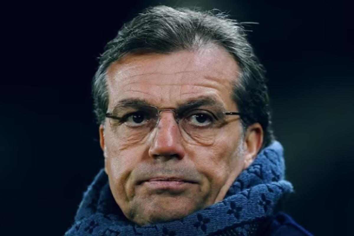 Cristiano Giuntoli prima di una gara della Juve