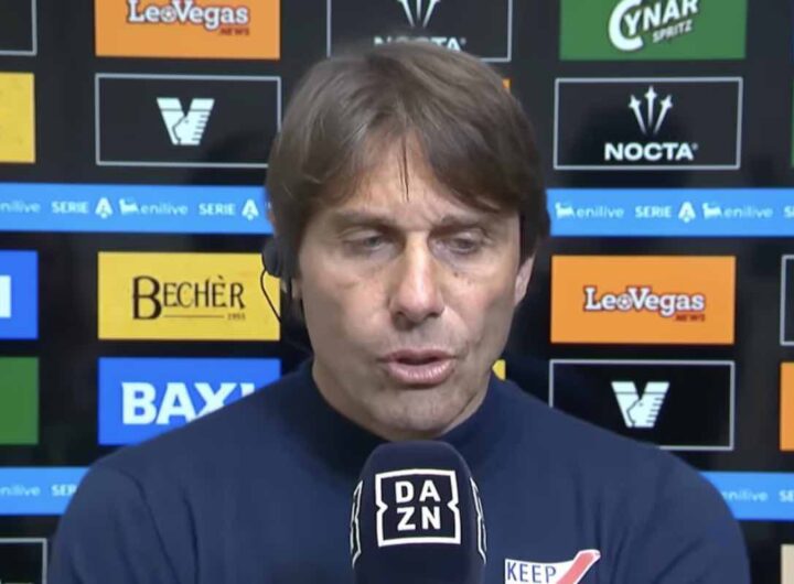 Conte intervistato dopo Venezia-Napoli