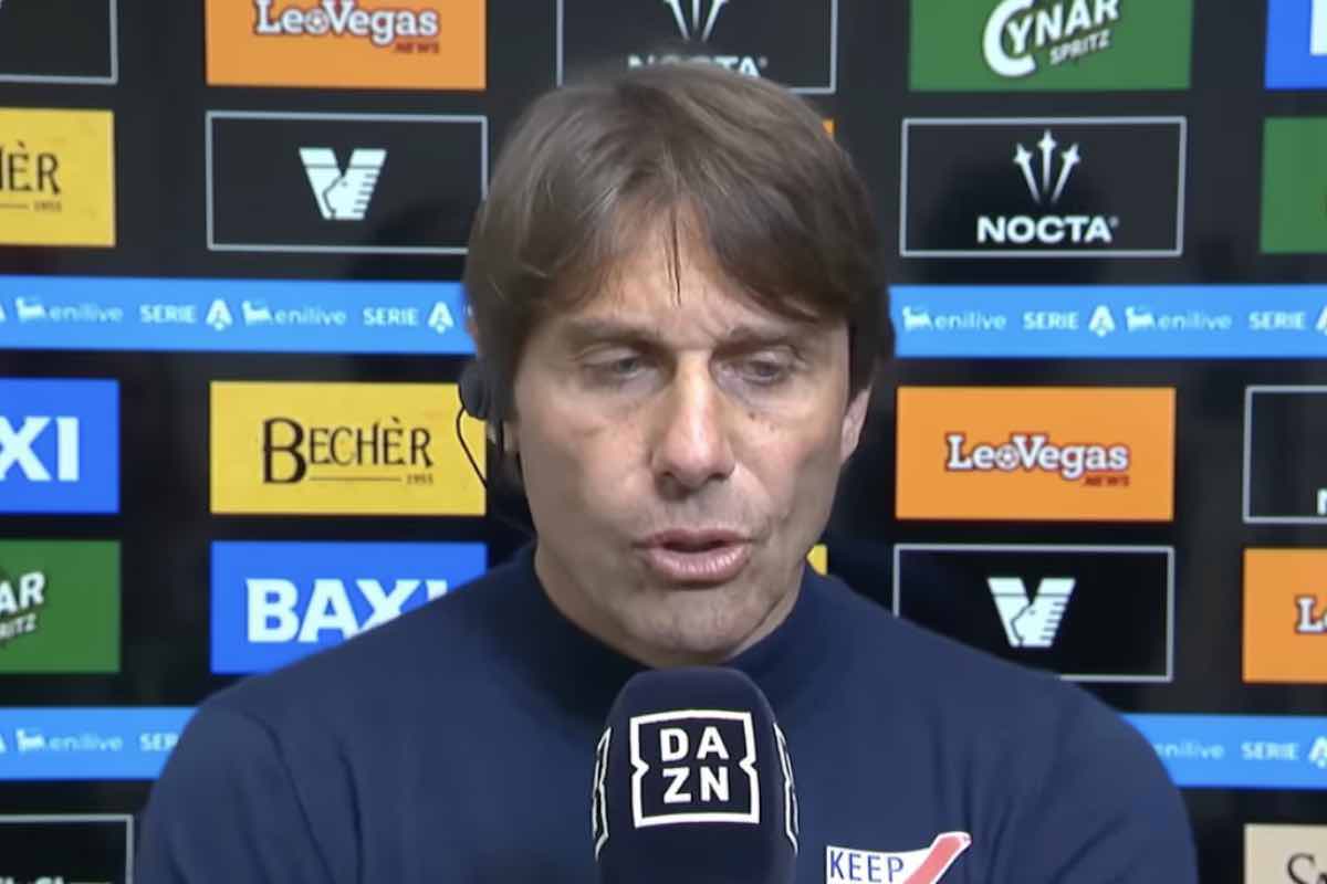 Conte intervistato dopo Venezia-Napoli