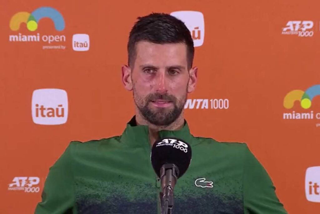 Djokovic in conferenza stampa