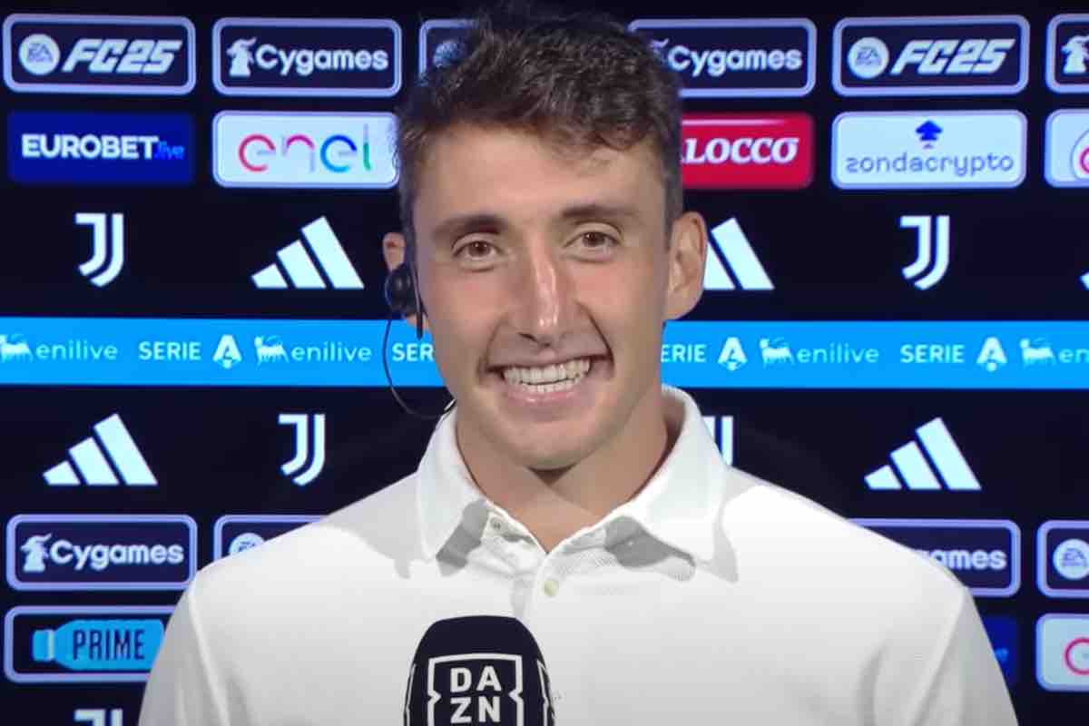 Cambiaso intervistato dopo una partita della Juve