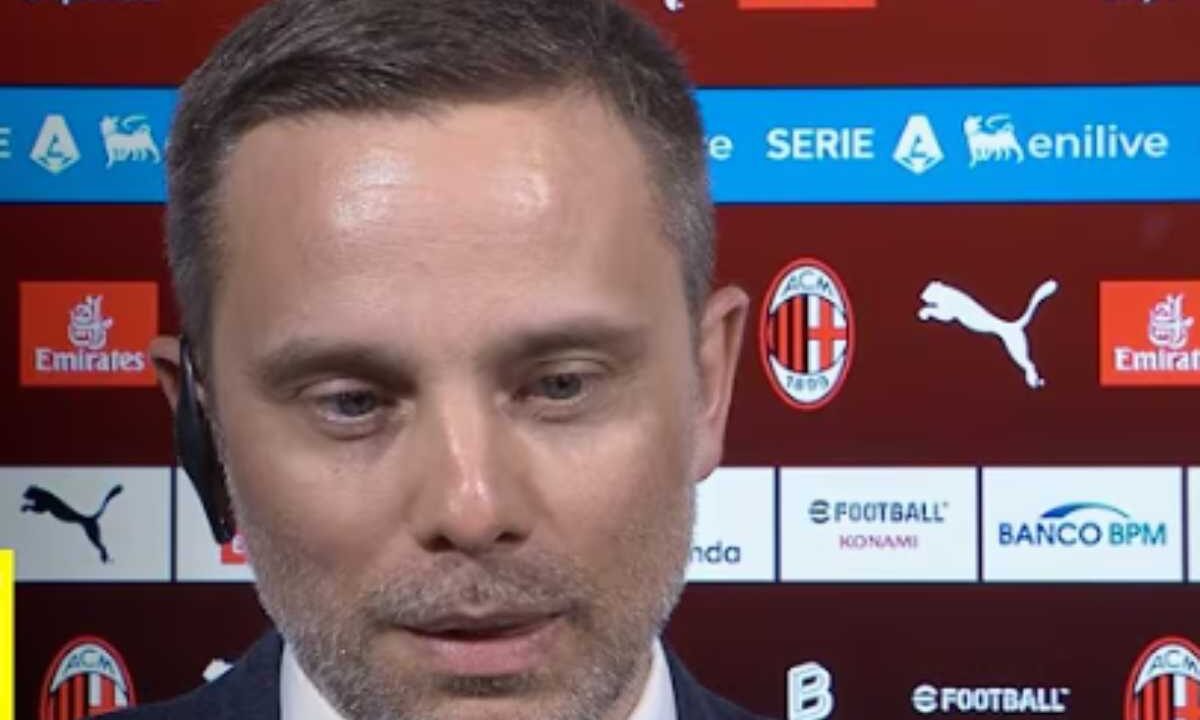 Furlani intervistato prima di una partita del Milan