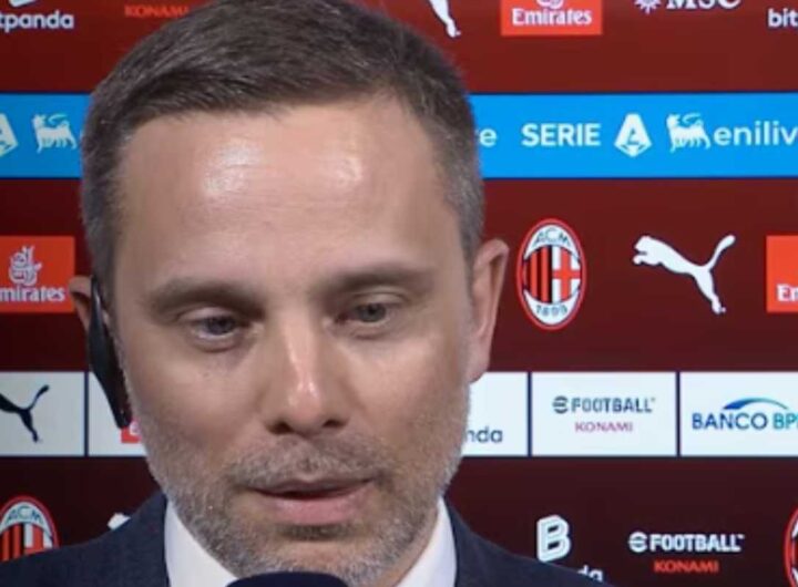 Furlani intervistato prima di una partita del Milan