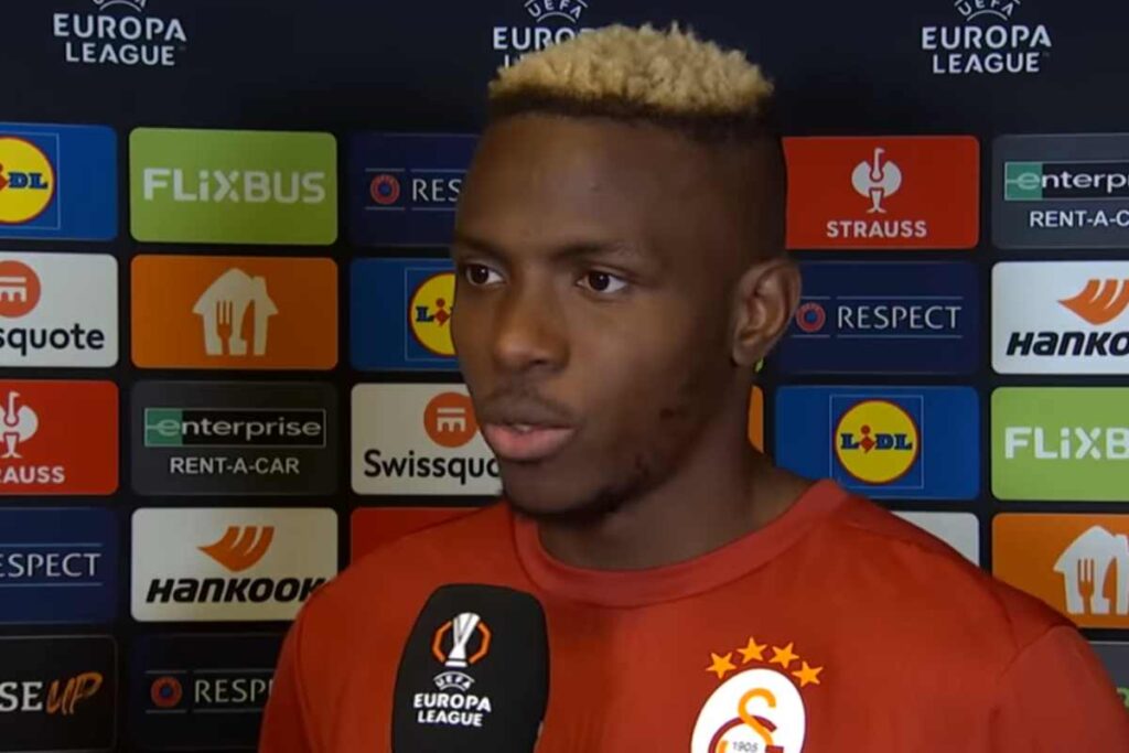 Osimhen dopo una partita del Galatasaray