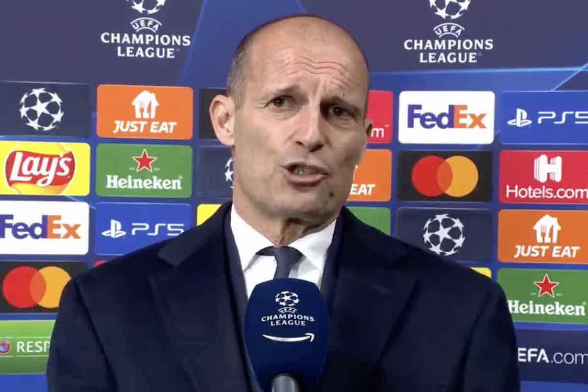 Allegri intervistato dopo la champions