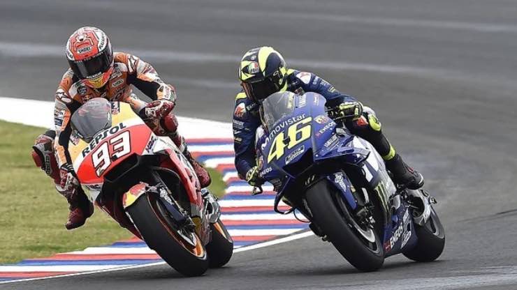 Marquez Rossi pista