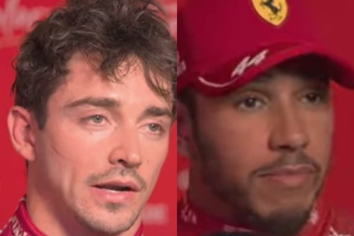 Charles Leclerc e Lewis Hamilton in primo piano