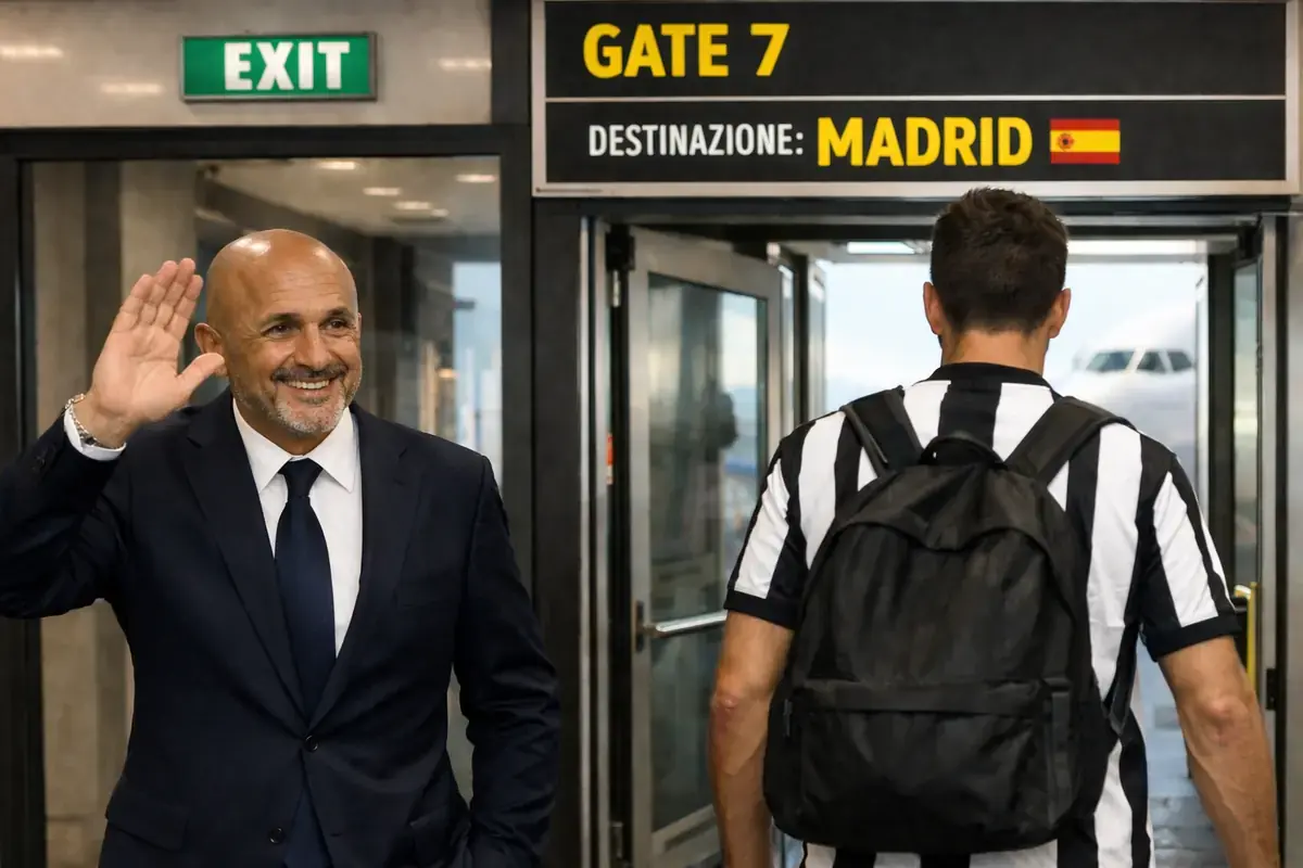 Spalletti saluta un giocatore della Juventus in partenza