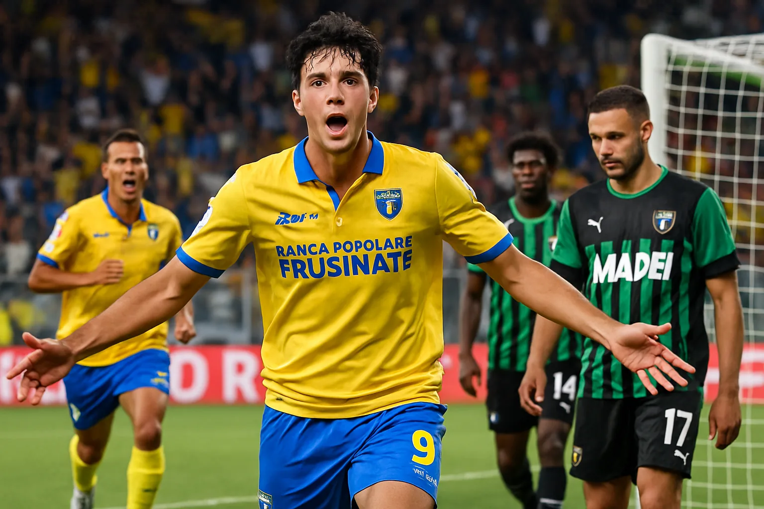 Frosinone-Sassuolo 4-2: la tripletta di Raimondo rilancia gli uomini di Alvini